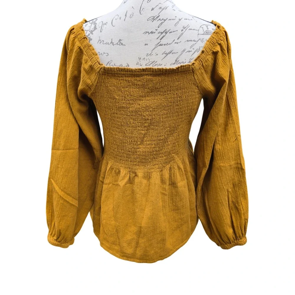 Madewell smocked peplum